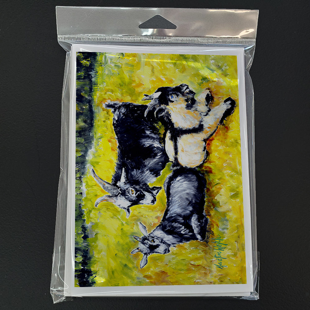 Three Goats Greeting Cards Pack of 8 Blank Cards with Envelopes Whimsical A7 Size 5x7