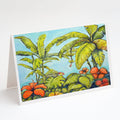 Banana Cabana Greeting Cards Pack of 8 Blank Cards with Envelopes Whimsical A7 Size 5x7