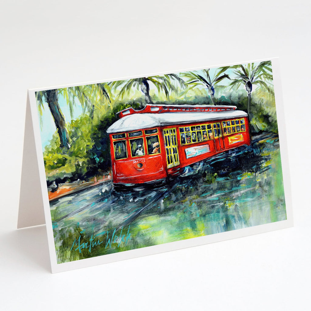 Little Red Street Car Greeting Cards Pack of 8 Blank Cards with Envelopes Whimsical A7 Size 5x7