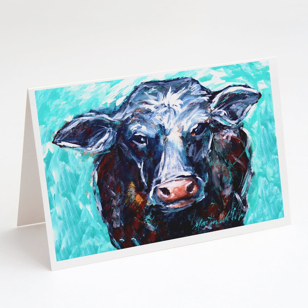 Moo Cow Greeting Cards Pack of 8 Blank Cards with Envelopes Whimsical A7 Size 5x7