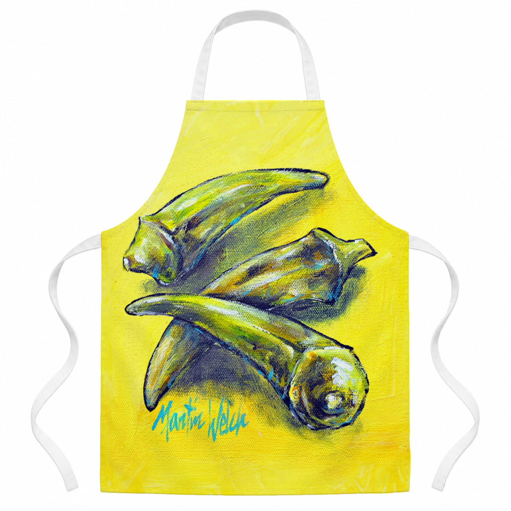 Three to Get Ready Okra Apron Cooking Kitchen Server Baking Crafts Gardening for Adult Women Men, Unisex, Large, Multicolor