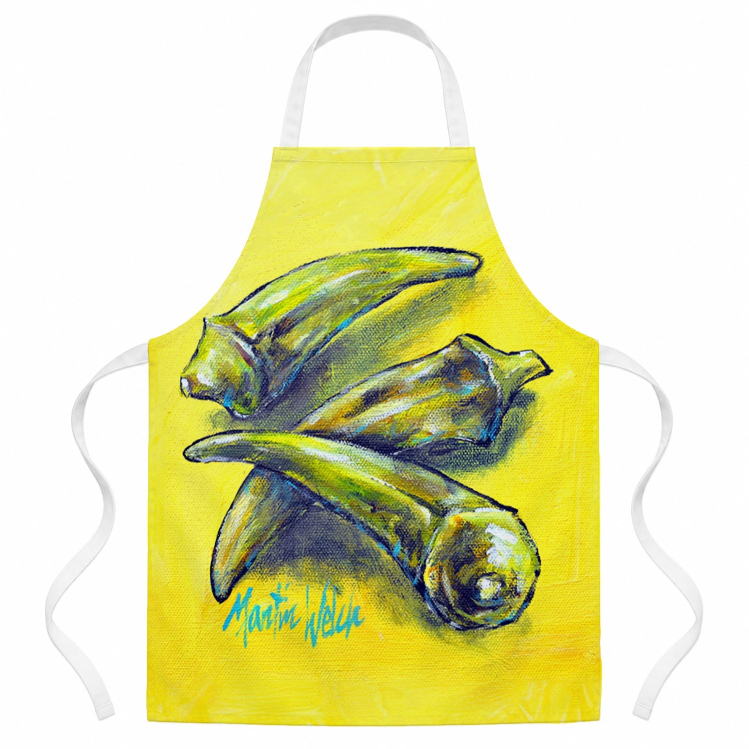 Three to Get Ready Okra Apron Cooking Kitchen Server Baking Crafts Gardening for Adult Women Men, Unisex, Large, Multicolor