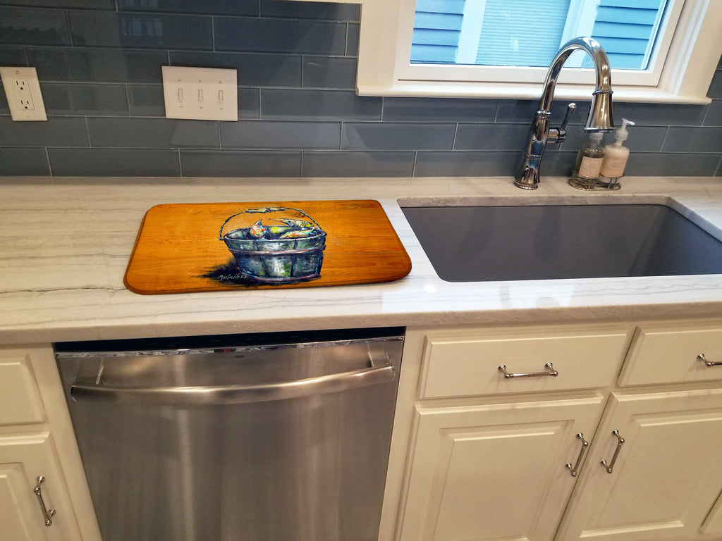 A Crab Bucket Dish Drying Mat Absorbent Dish Drying Mat Pad for Kitchen Counter Dish Drainer Mat for Countertop, 14 x 21", Multicolor