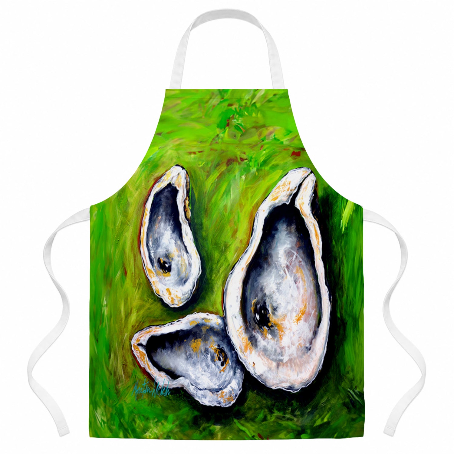 All Shucked Oysters Apron Cooking Kitchen Server Baking Crafts Gardening for Adult Women Men, Unisex, Large, Multicolor