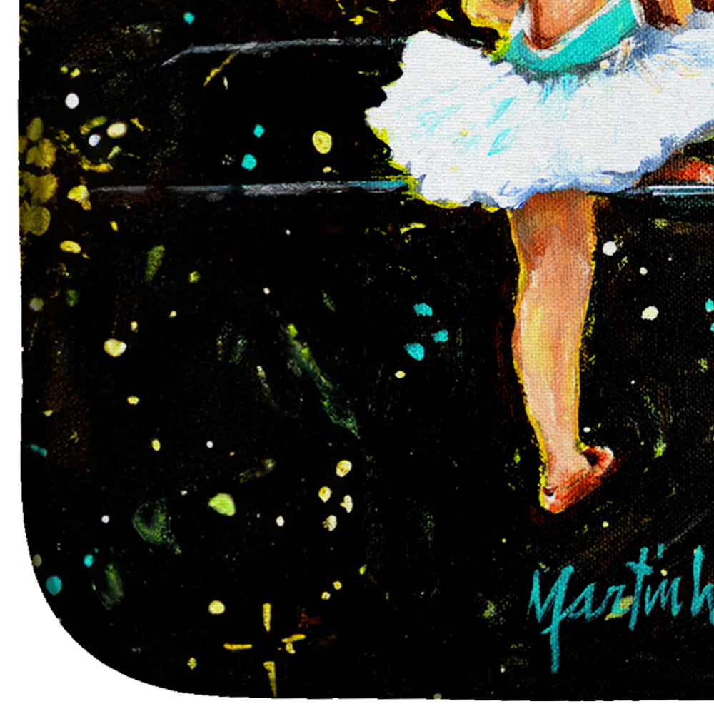 At Practice Ballet Dish Drying Mat Absorbent Dish Drying Mat Pad for Kitchen Counter Dish Drainer Mat for Countertop, 14 x 21", Multicolor