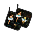 At Practice Ballet Pot Holder Set of 2 Heat Resistant Quilted Hot Pads 7.5 x 7.5 Inch, Insulated Kitchen Trivets for Cooking & Baking
