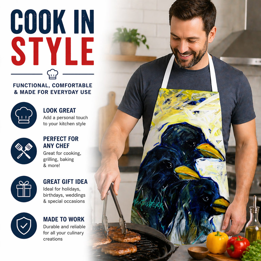 Baked In A Pie Crows Apron Cooking Kitchen Server Baking Crafts Gardening for Adult Women Men, Unisex, Large, Multicolor