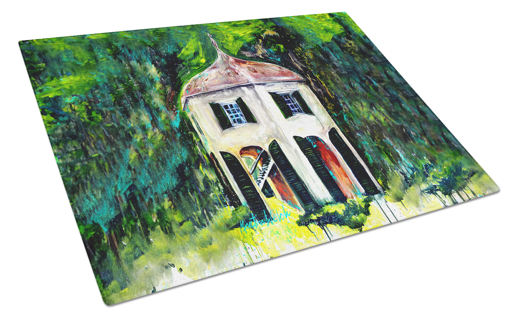 Batchelors Pad Garsoniere Cutting Board Tempered Glass Kitchen Cutting Surface, Heat Resistant Chopping, Non-Slip Feet, Food Prep & Serving