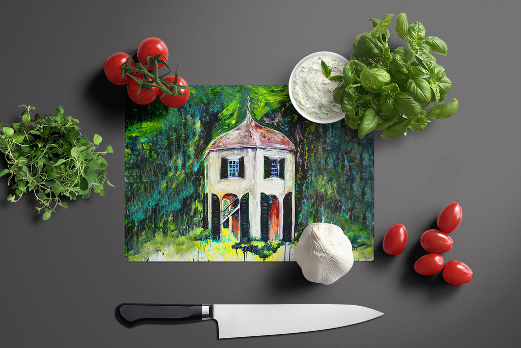Batchelors Pad Garsoniere Cutting Board Tempered Glass Kitchen Cutting Surface, Heat Resistant Chopping, Non-Slip Feet, Food Prep & Serving