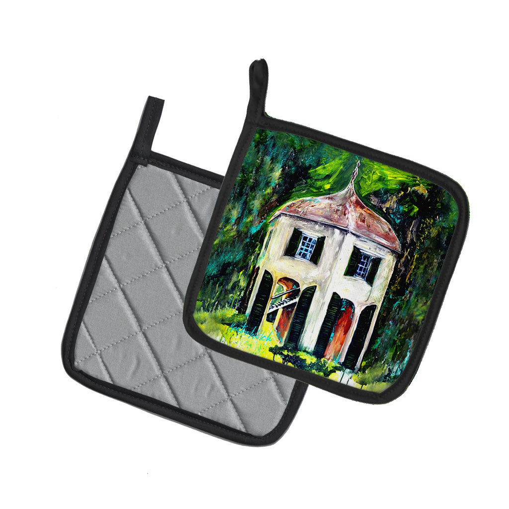Batchelors Pad Garsoniere Pot Holder Set of 2 Heat Resistant Quilted Hot Pads 7.5 x 7.5 Inch, Insulated Kitchen Trivets for Cooking & Baking