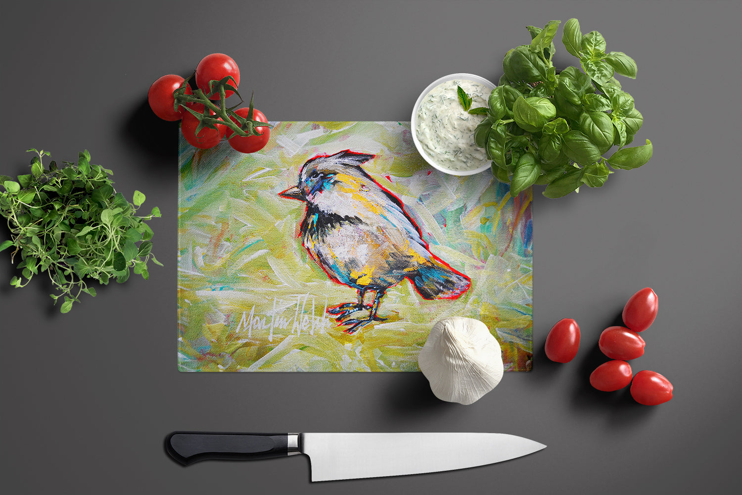Be Blinkin Cutting Board Tempered Glass Kitchen Cutting Surface, Heat Resistant Chopping, Non-Slip Feet, Food Prep & Serving