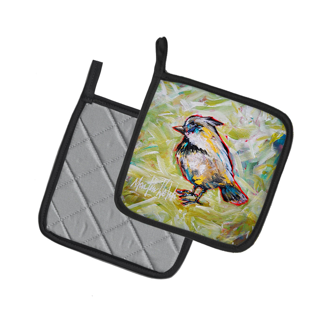 Be Blinkin Pot Holder Set of 2 Heat Resistant Quilted Hot Pads 7.5 x 7.5 Inch, Insulated Kitchen Trivets for Cooking & Baking