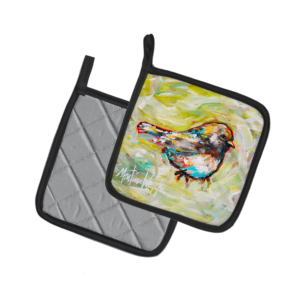 Be Winkin Pot Holder Set of 2 Heat Resistant Quilted Hot Pads 7.5 x 7.5 Inch, Insulated Kitchen Trivets for Cooking & Baking