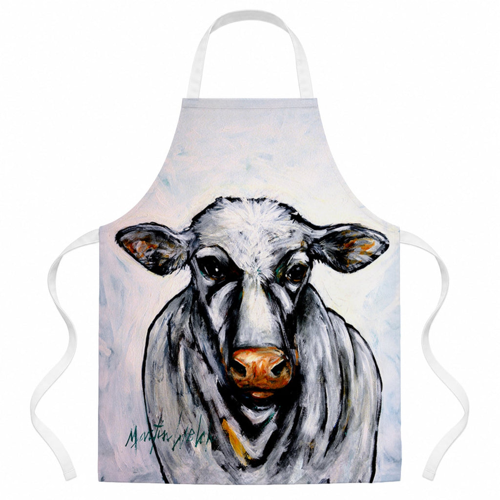 Bessie the Cow Apron Cooking Kitchen Server Baking Crafts Gardening for Adult Women Men, Unisex, Large, Multicolor
