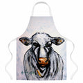 Bessie the Cow Apron Cooking Kitchen Server Baking Crafts Gardening for Adult Women Men, Unisex, Large, Multicolor
