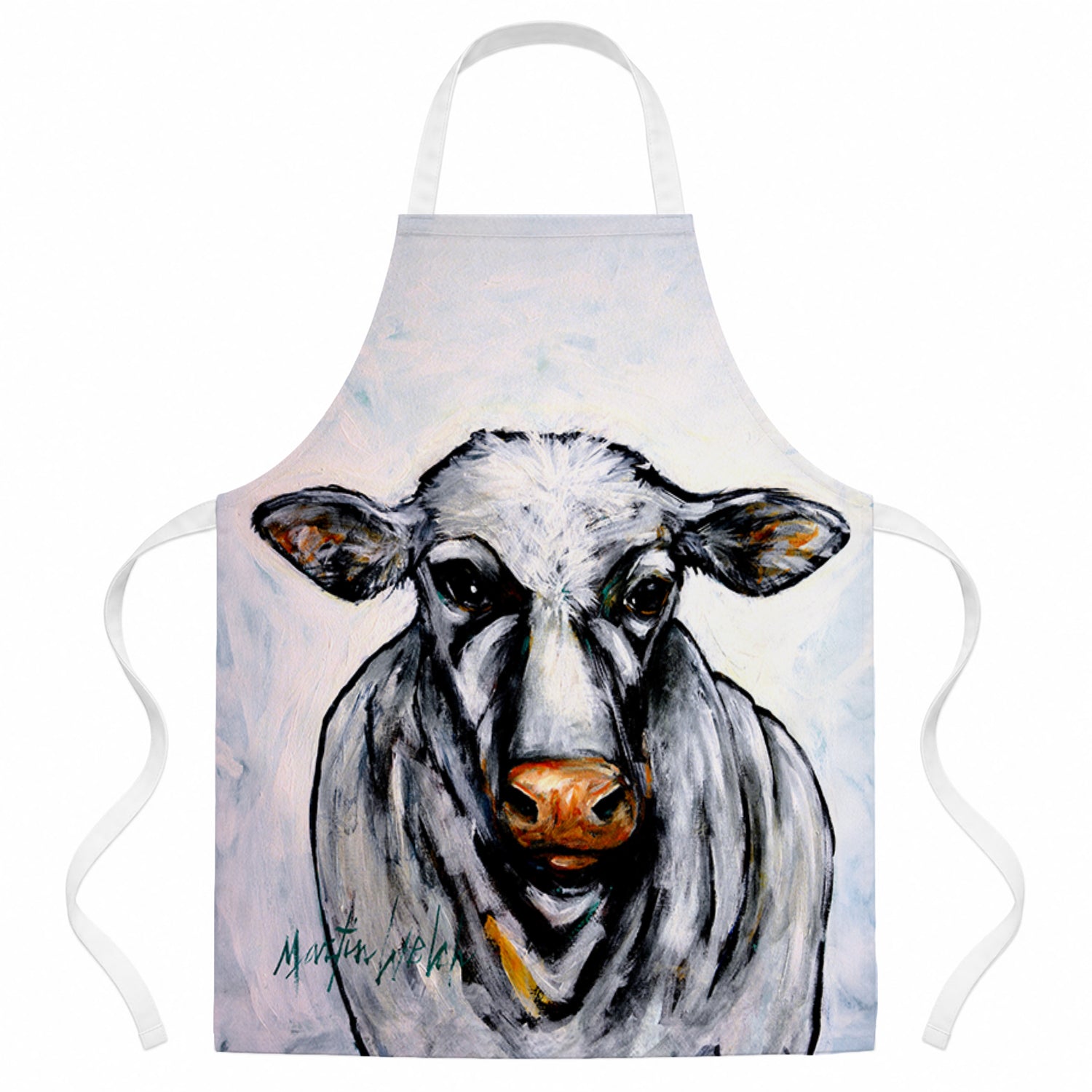 Bessie the Cow Apron Cooking Kitchen Server Baking Crafts Gardening for Adult Women Men, Unisex, Large, Multicolor