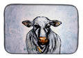 Bessie the Cow Dish Drying Mat Absorbent Dish Drying Mat Pad for Kitchen Counter Dish Drainer Mat for Countertop, 14 x 21", Multicolor