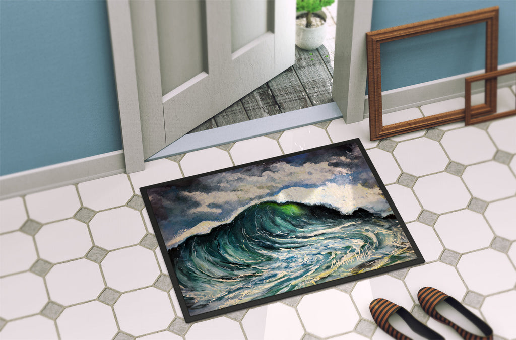 Big Blue Wave Doormat Indoor Outdoor 18H X 27W Front Door Mat Rugs for Entryway, Non Slip Washable