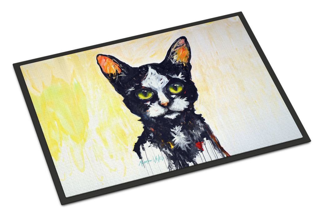 Big Kitty Cat Doormat Indoor Outdoor 18H X 27W Front Door Mat Rugs for Entryway, Non Slip Washable