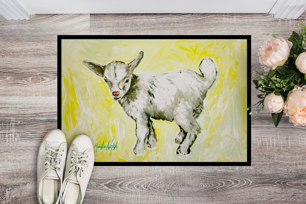 Billy The Kid Goat Doormat Indoor Outdoor 18H X 27W Front Door Mat Rugs for Entryway, Non Slip Washable