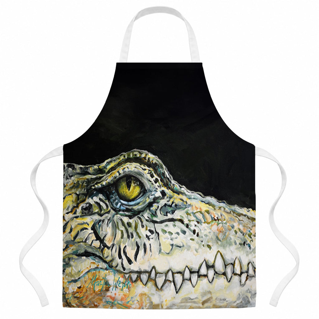 Bite Me Alligator Apron Cooking Kitchen Server Baking Crafts Gardening for Adult Women Men, Unisex, Large, Multicolor