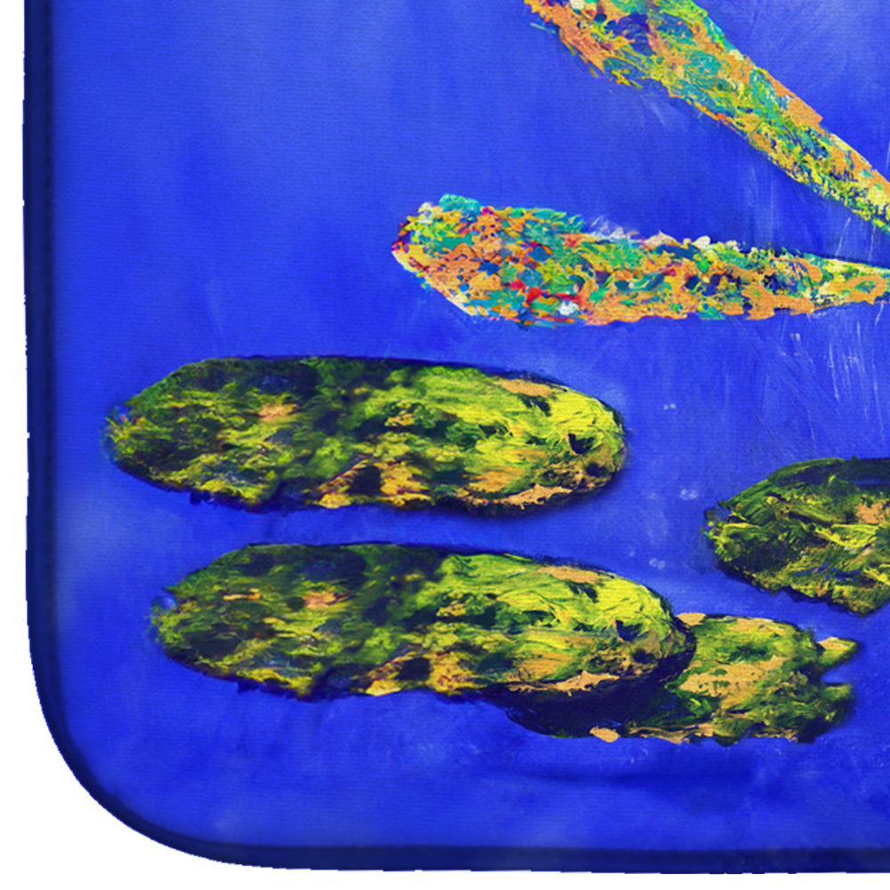 Blue Dragonfly Dish Drying Mat Absorbent Dish Drying Mat Pad for Kitchen Counter Dish Drainer Mat for Countertop, 14 x 21", Multicolor