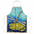 Blue Eyed Dragonfly Apron Cooking Kitchen Server Baking Crafts Gardening for Adult Women Men, Unisex, Large, Multicolor