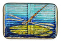 Blue Eyed Dragonfly Dish Drying Mat Absorbent Dish Drying Mat Pad for Kitchen Counter Dish Drainer Mat for Countertop, 14 x 21", Multicolor