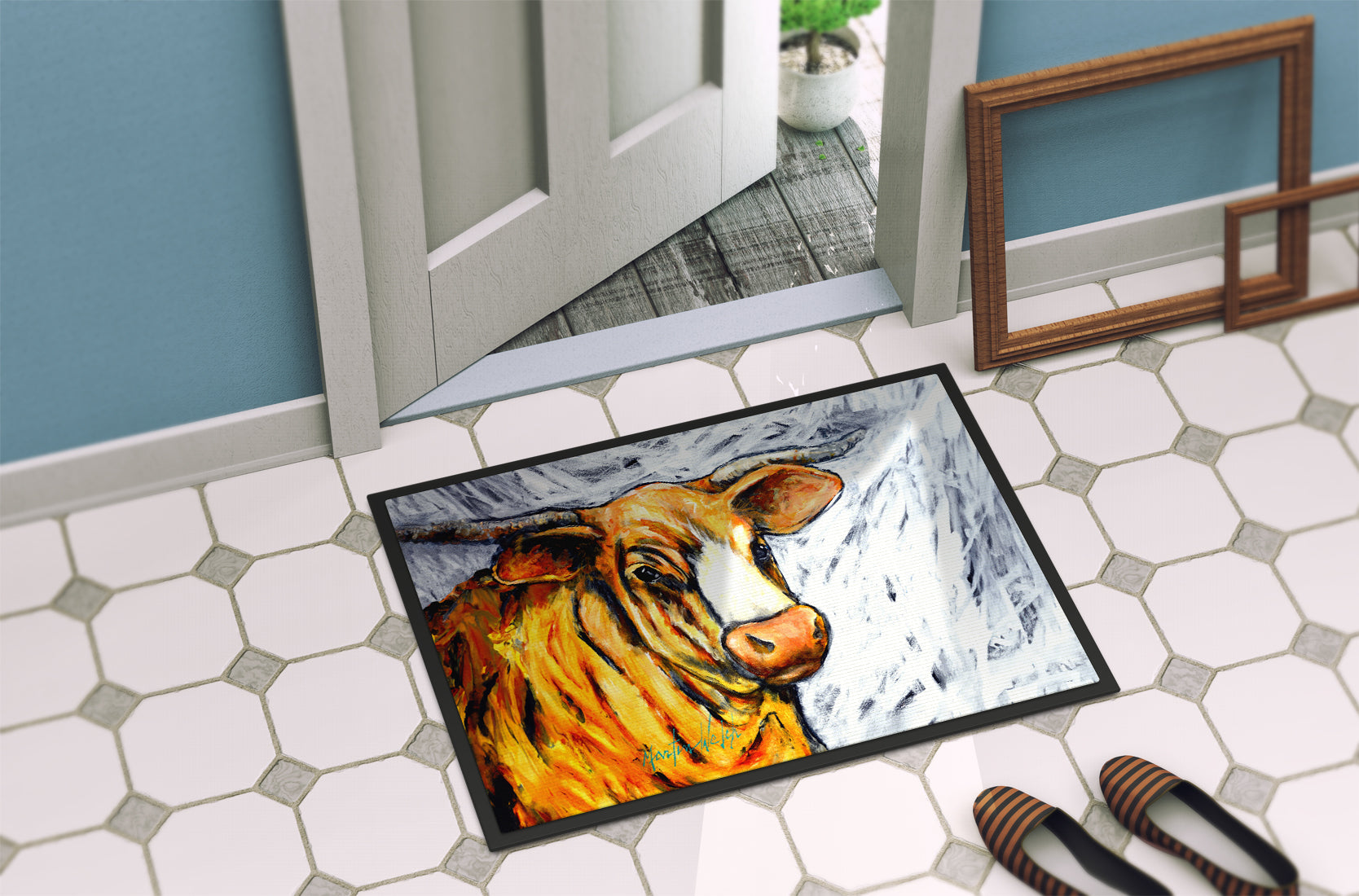Bully Doormat Indoor Outdoor 18H X 27W Front Door Mat Rugs for Entryway, Non Slip Washable