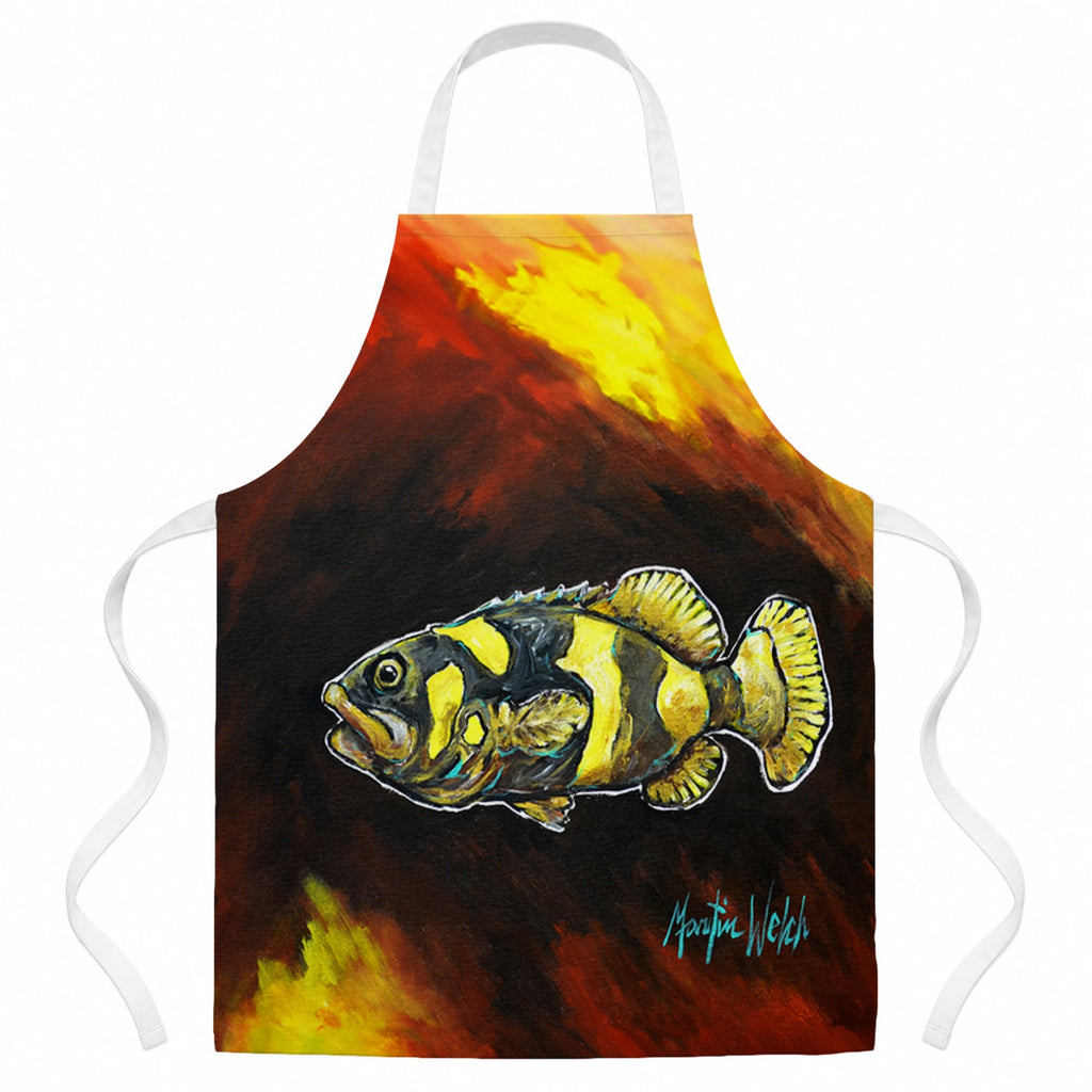Bumblebee Fish Apron Cooking Kitchen Server Baking Crafts Gardening for Adult Women Men, Unisex, Large, Multicolor