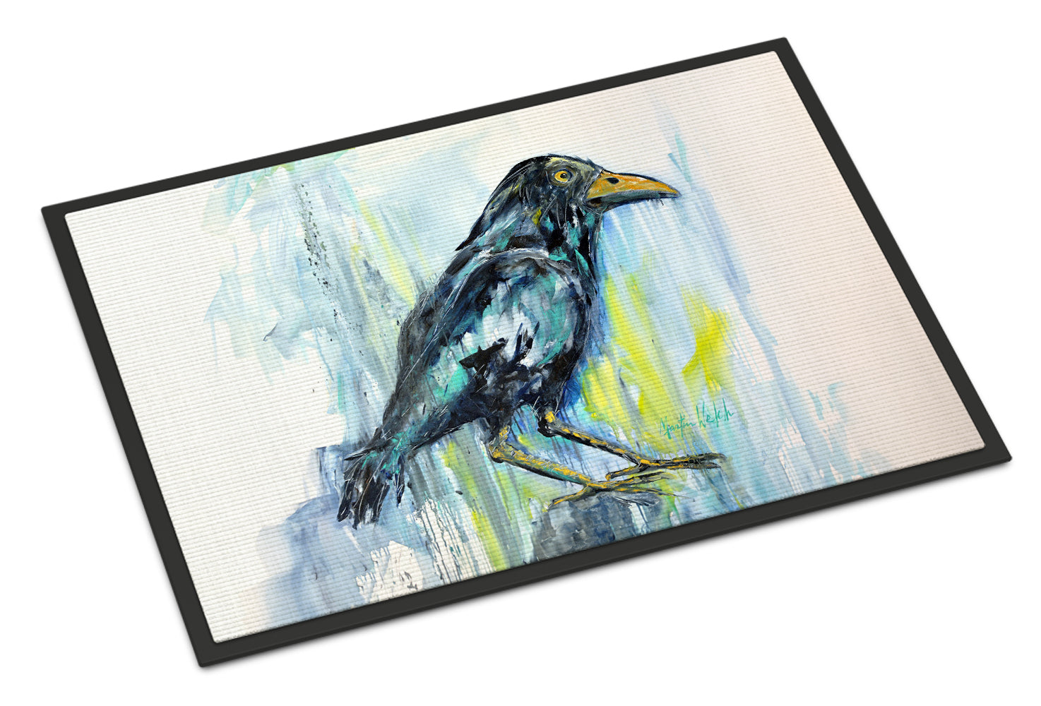 Burnt Corn Crow Doormat Indoor Outdoor 18H X 27W Front Door Mat Rugs for Entryway, Non Slip Washable
