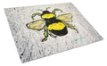 Buzzbee Bumblebee Cutting Board Tempered Glass Kitchen Cutting Surface, Heat Resistant Chopping, Non-Slip Feet, Food Prep & Serving