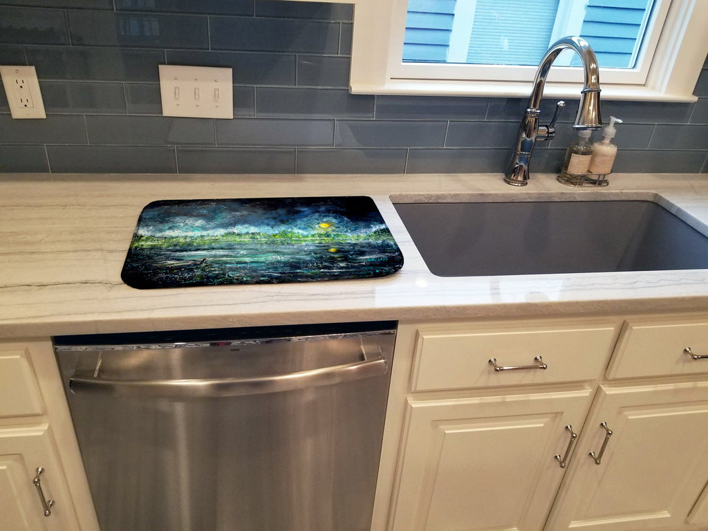 By The Moonlight Dish Drying Mat Absorbent Dish Drying Mat Pad for Kitchen Counter Dish Drainer Mat for Countertop, 14 x 21", Multicolor