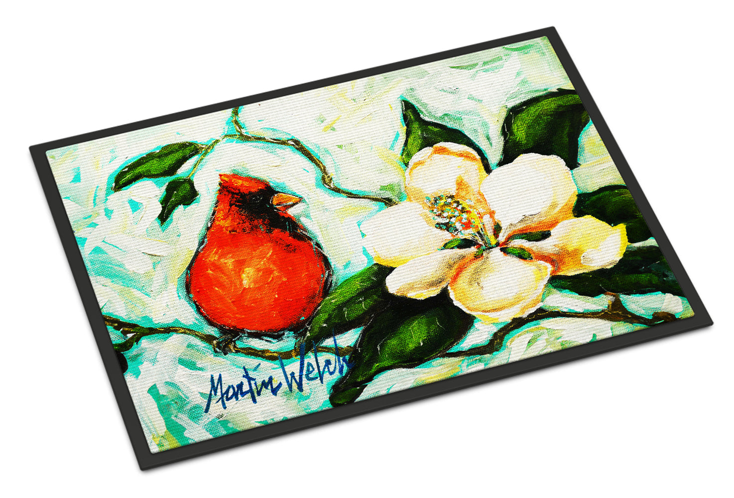 Cardinal Aqua Doormat Indoor Outdoor 18H X 27W Front Door Mat Rugs for Entryway, Non Slip Washable