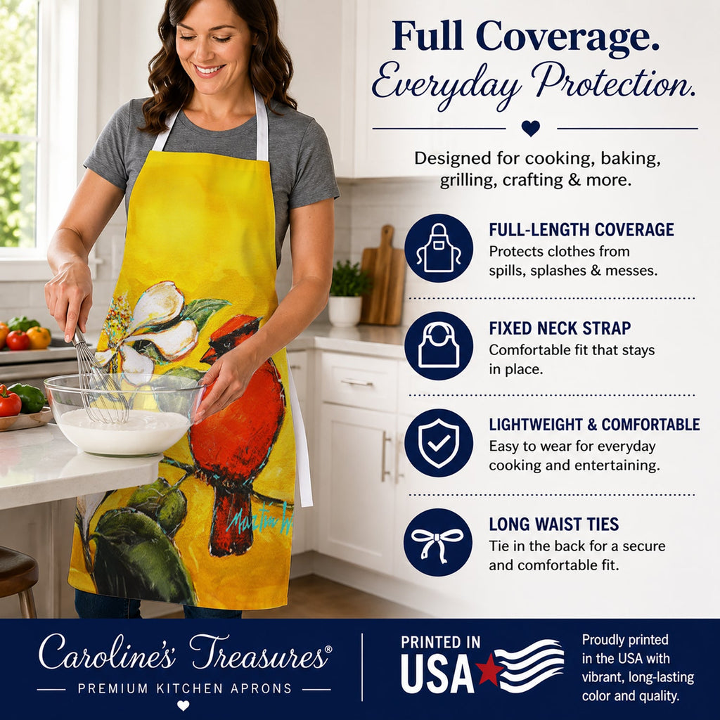 Cardinal Ochre Apron Cooking Kitchen Server Baking Crafts Gardening for Adult Women Men, Unisex, Large, Multicolor