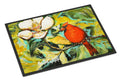 Cardinal with Magnolia Doormat Indoor Outdoor 18H X 27W Front Door Mat Rugs for Entryway, Non Slip Washable