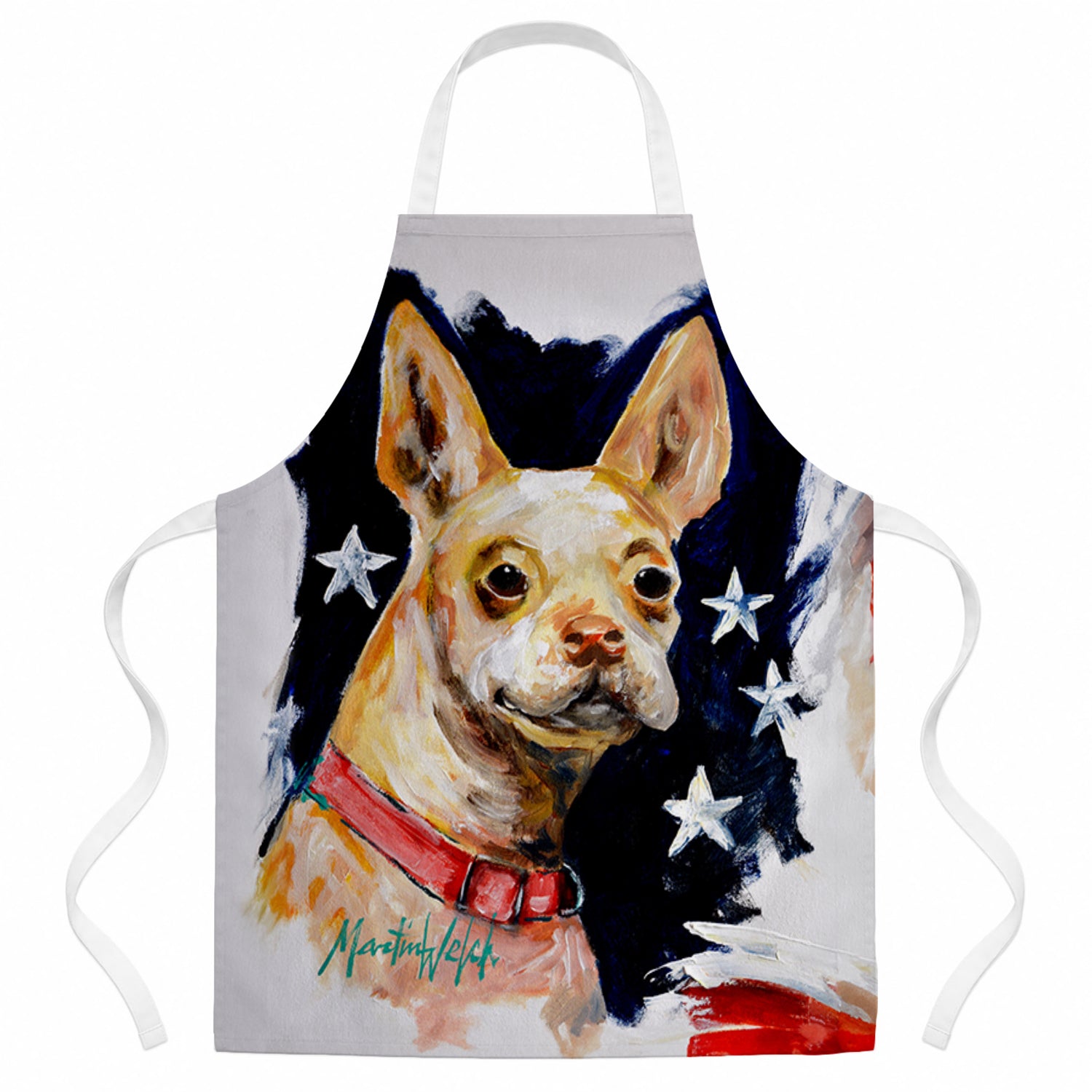 Chevy Boston Terrier Apron Cooking Kitchen Server Baking Crafts Gardening for Adult Women Men, Unisex, Large, Multicolor
