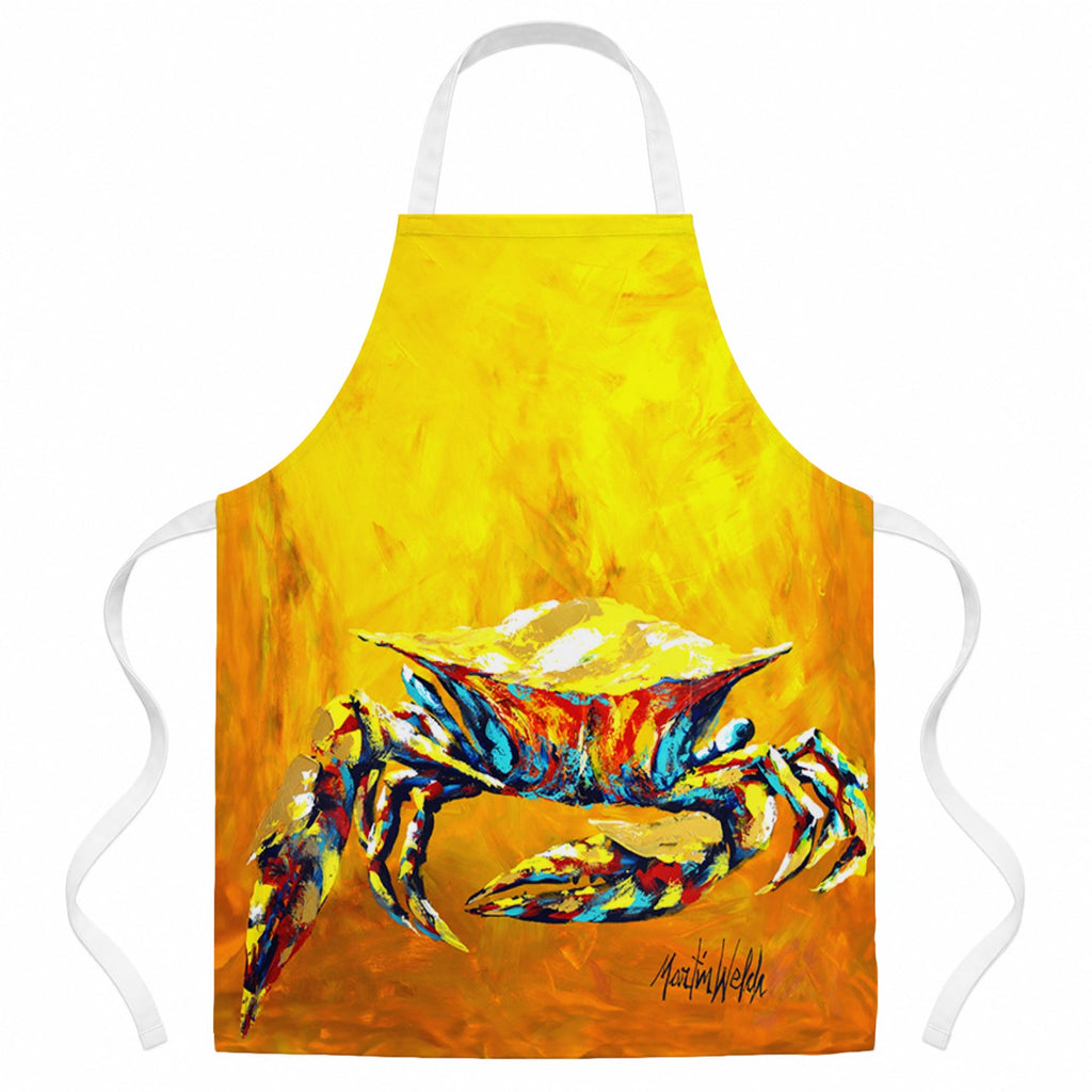 Crab Called the Bigger Jigger Apron Cooking Kitchen Server Baking Crafts Gardening for Adult Women Men, Unisex, Large, Multicolor