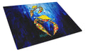 Crab Fair Cutting Board Tempered Glass Kitchen Cutting Surface, Heat Resistant Chopping, Non-Slip Feet, Food Prep & Serving