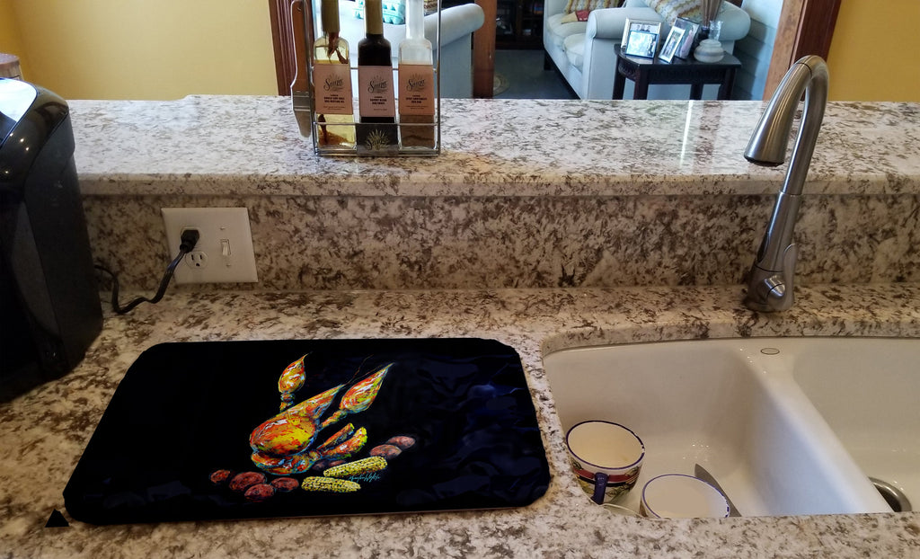 Crawfish Boiling Pot Dish Drying Mat Absorbent Dish Drying Mat Pad for Kitchen Counter Dish Drainer Mat for Countertop, 14 x 21", Multicolor