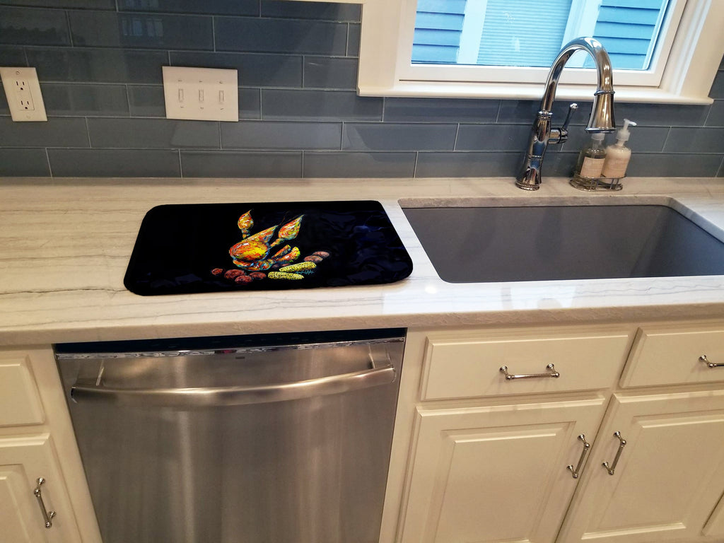 Crawfish Boiling Pot Dish Drying Mat Absorbent Dish Drying Mat Pad for Kitchen Counter Dish Drainer Mat for Countertop, 14 x 21", Multicolor