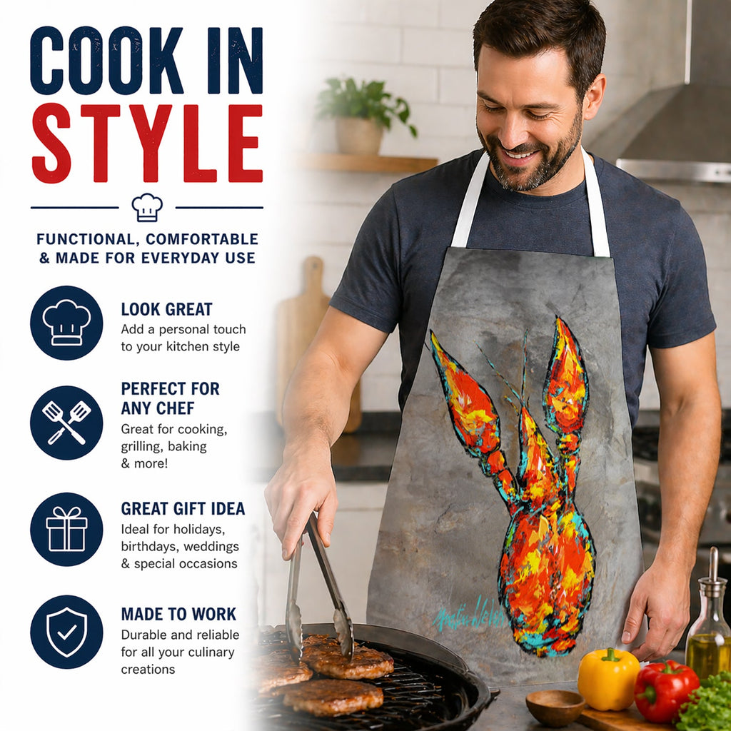 Crawfish From Arabi Apron Cooking Kitchen Server Baking Crafts Gardening for Adult Women Men, Unisex, Large, Multicolor