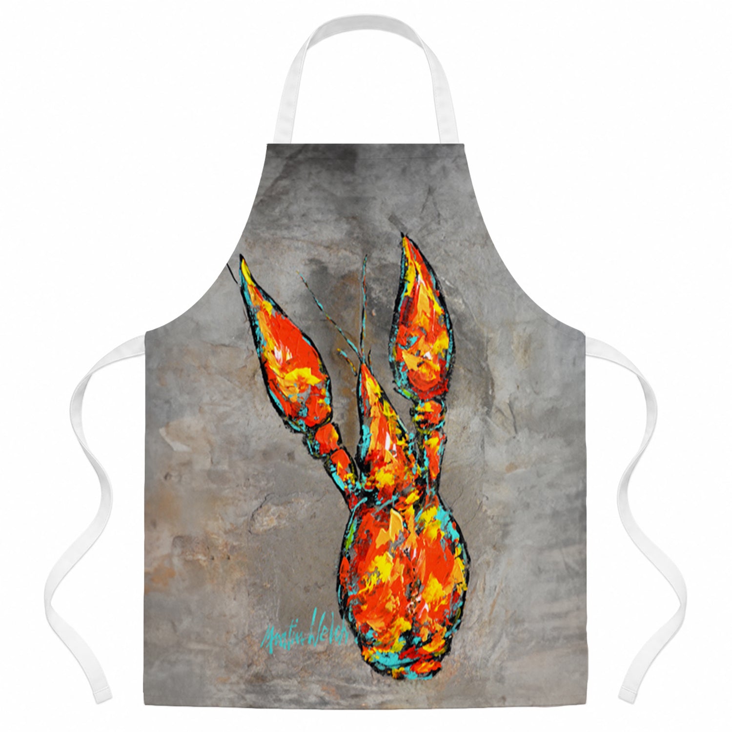 Crawfish From Arabi Apron Cooking Kitchen Server Baking Crafts Gardening for Adult Women Men, Unisex, Large, Multicolor