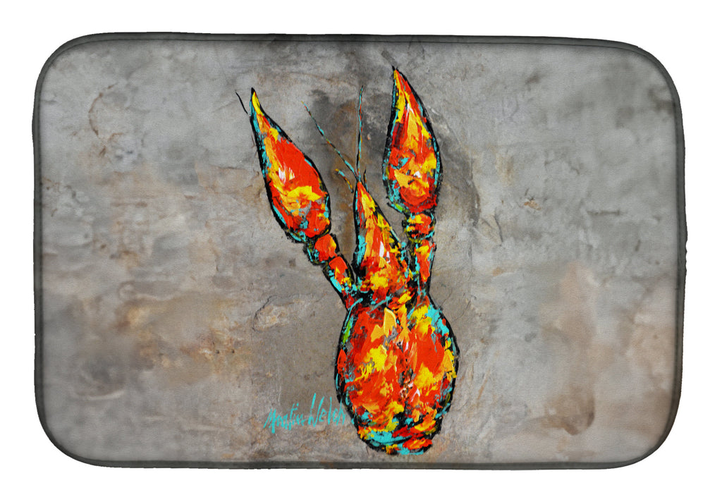 Crawfish From Arabi Dish Drying Mat Absorbent Dish Drying Mat Pad for Kitchen Counter Dish Drainer Mat for Countertop, 14 x 21", Multicolor