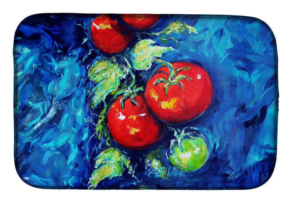 Creole Tomatoes Dish Drying Mat Absorbent Dish Drying Mat Pad for Kitchen Counter Dish Drainer Mat for Countertop, 14 x 21", Multicolor