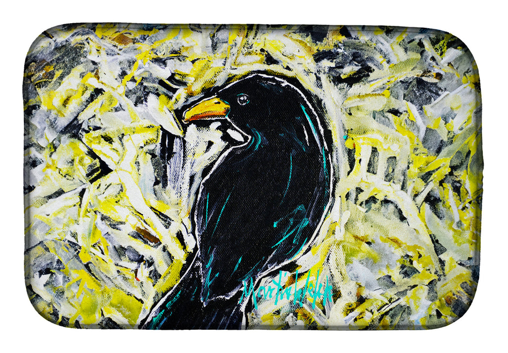 Crow Adam Dish Drying Mat Absorbent Dish Drying Mat Pad for Kitchen Counter Dish Drainer Mat for Countertop, 14 x 21", Multicolor