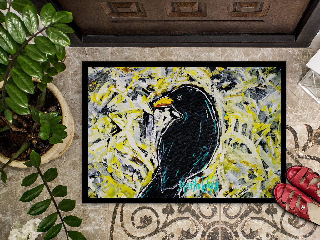 Crow Adam Doormat Indoor Outdoor 24H X 36W Front Door Mat Rugs for Entryway, Non Slip Washable Low Pile,