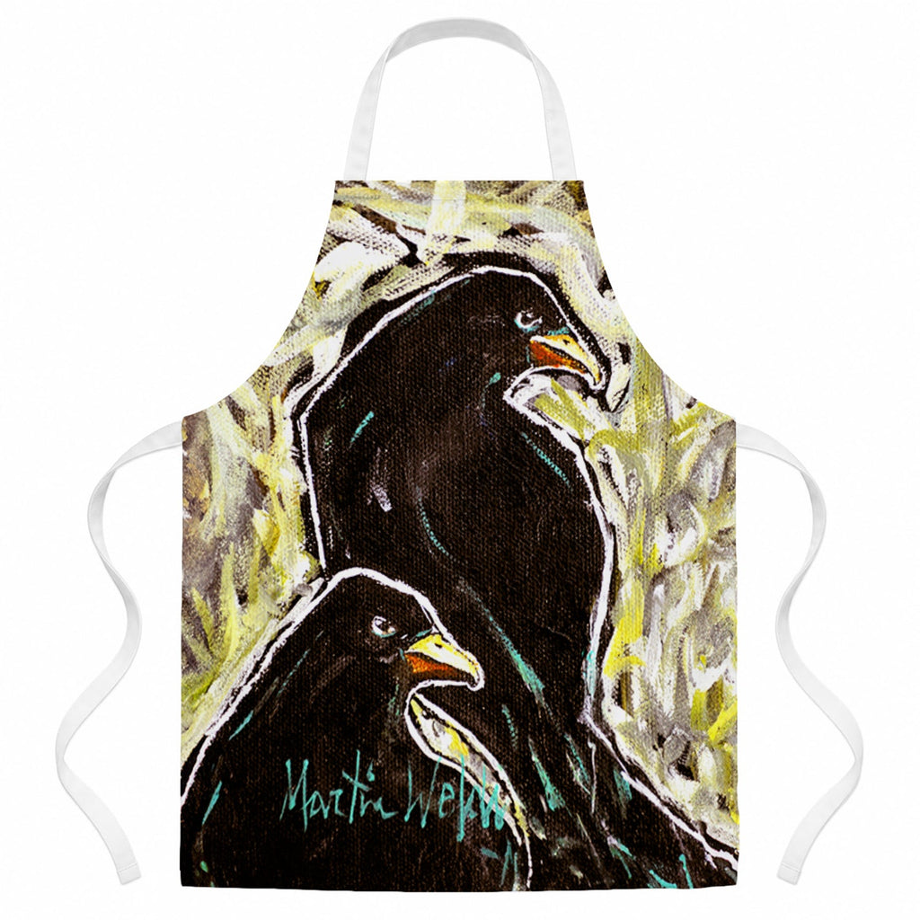 Crows Matt and Chester Apron Cooking Kitchen Server Baking Crafts Gardening for Adult Women Men, Unisex, Large, Multicolor