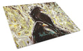 Crows Matt and Chester Cutting Board Tempered Glass Kitchen Cutting Surface, Heat Resistant Chopping, Non-Slip Feet, Food Prep & Serving