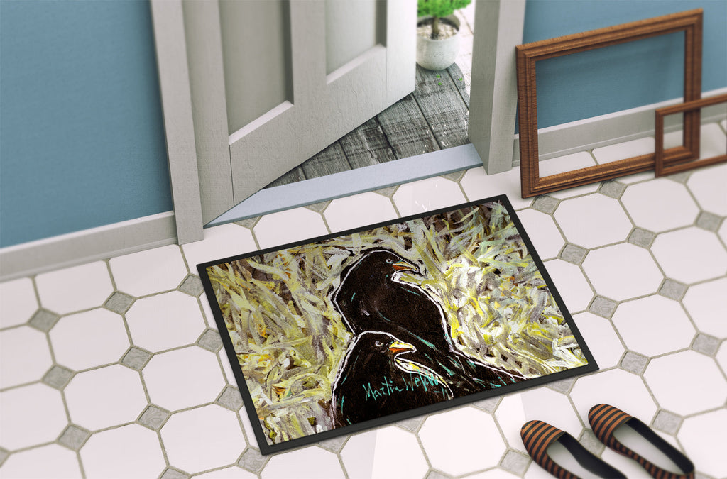 Crows Matt and Chester Doormat Indoor Outdoor 18H X 27W Front Door Mat Rugs for Entryway, Non Slip Washable